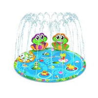 150cm children play water mat outdoor game toy lawn summer pool kids games fun spray water frog splash mat sprinkler pad