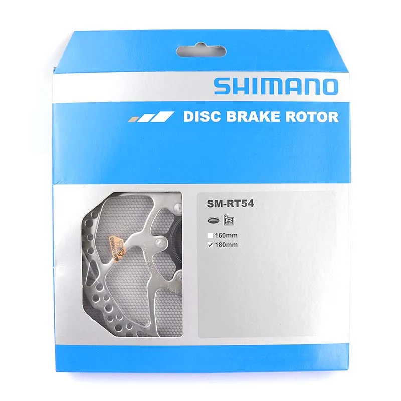 RT54 180mm Boxed Shimano Deore дисковый тормоз ротор SM RT54 RT30 Центральный замок дисковый тормоз ротор горный велосипед велосипедный диск M6000 тормозной диск 160 мм 180 мм - Цвет: RT54 180mm Boxed