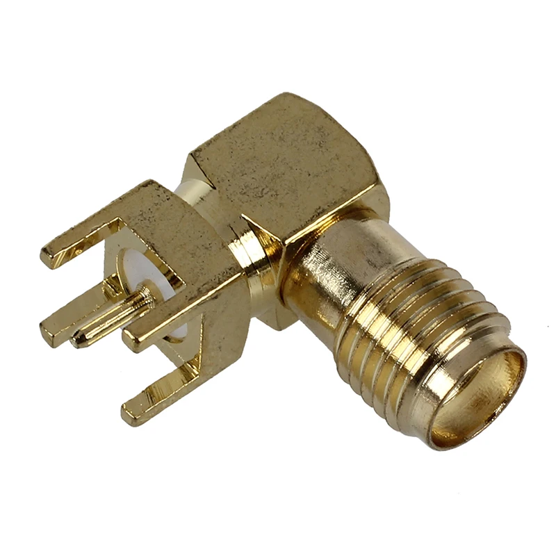 2 шт. SMA гнездо крепление панели PCB Паяные соединители золотой тон|Соединители| |