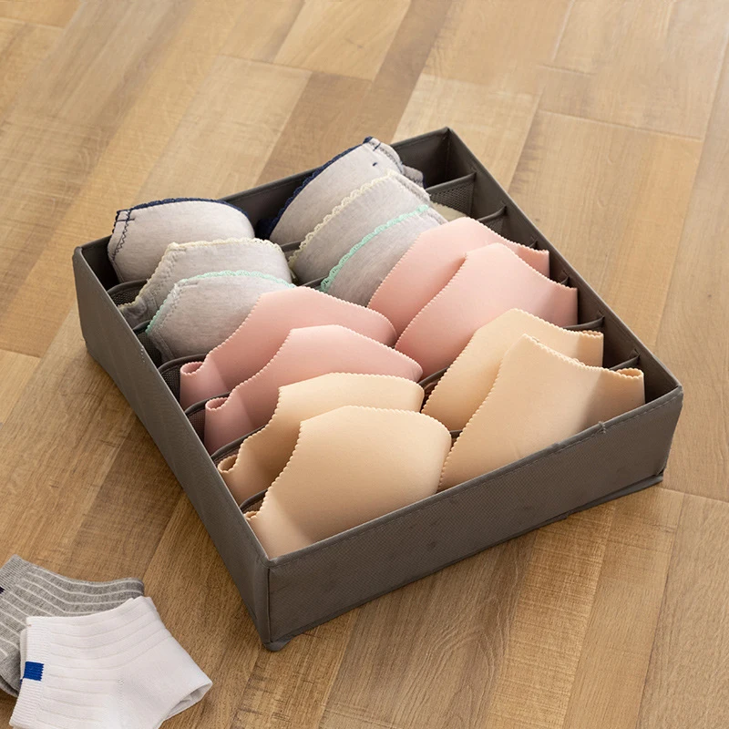 

New Home Foldable Closet Organizer For Underwear Cotton Underwear Storage Box Socks Bra And Panties Drawer Organizer Drawers