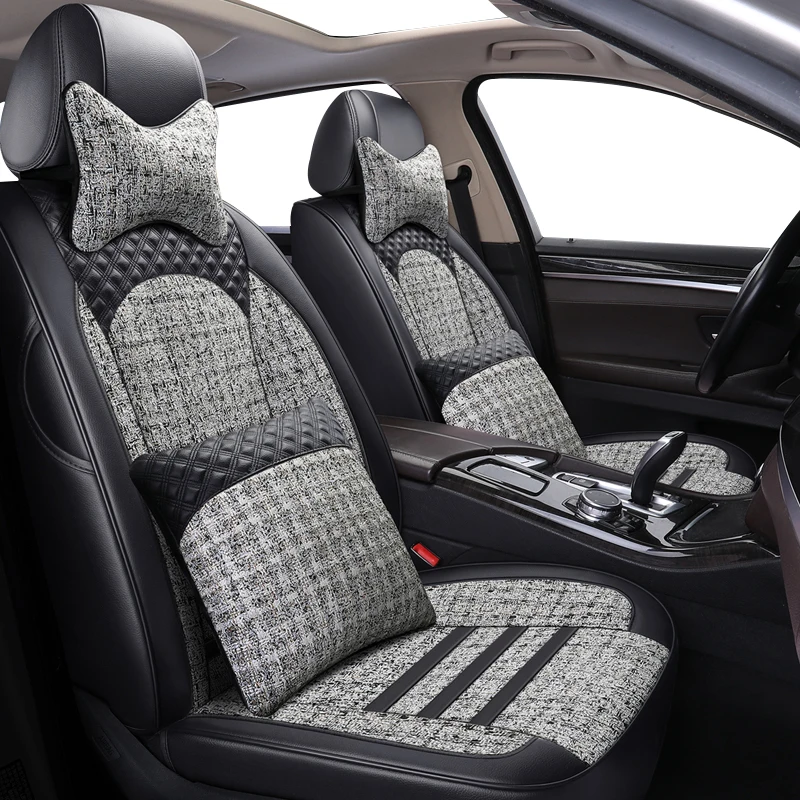 

ZHOUSHENGLEE custom flax car seat cover for 2018 2019 2020 2021 2020 Tesla Model 3 Automobiles Seat Covers car seats auto style