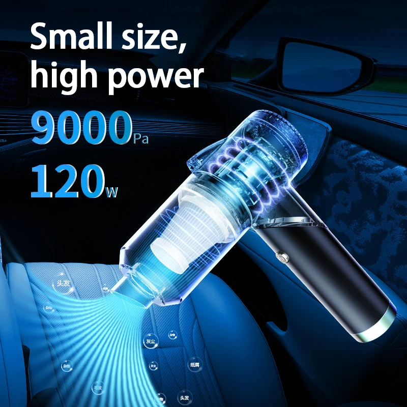 

Беспроводной автомобильный пылесос, 9000 па, 120 Вт