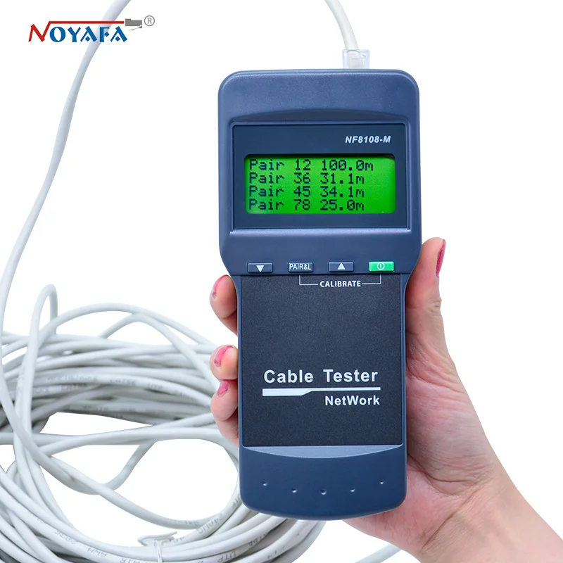 NF_8108M Cable length tester RJ45 RJ11 USB Network Cable Tester Meter NF8108-M
