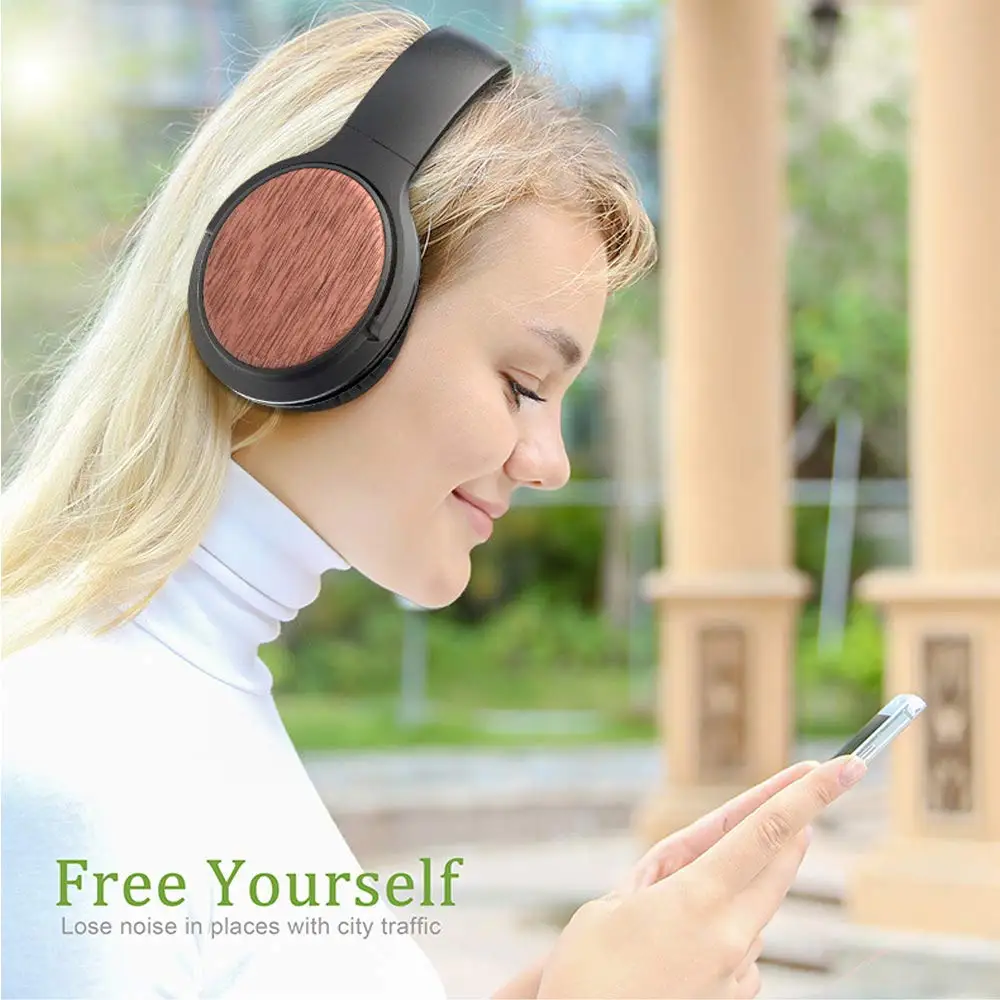 Fanshu Беспроводной активный Шум шумоподавлением Bluetooth наушники за ухо складные