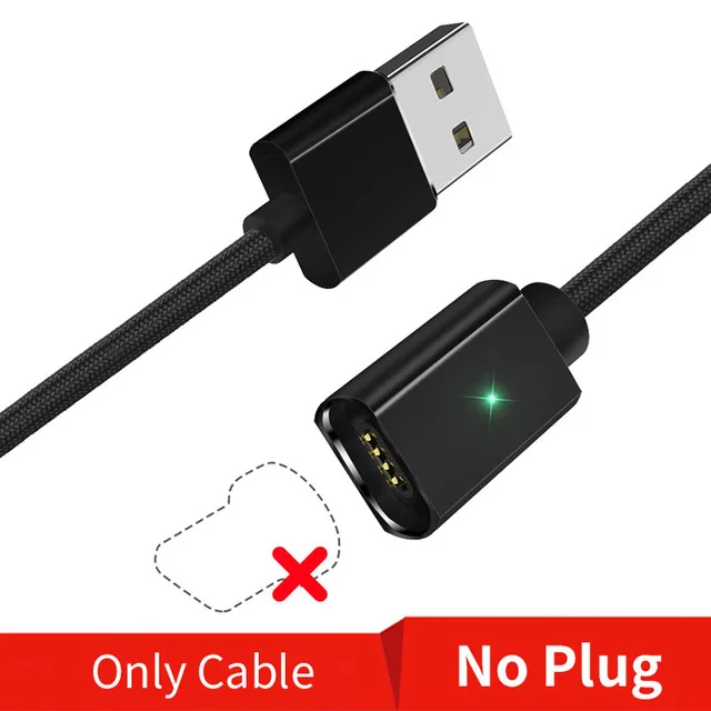 Essager 1/2/3 м Магнитная Micro USB кабель для передачи данных для iPhone Android Тип-Док-станция с usb зарядка магнит Зарядное устройство адаптер Тип USB c телефонных кабелей - Цвет: No Plug Only Cable