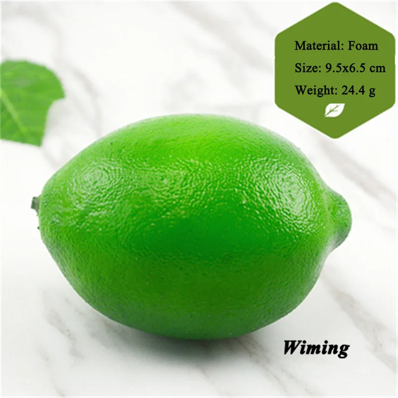 Foam Artificial Fruits Fake Lemon model Lifelike Simulation Fruit props for Party supplies cabinet shop store Home Decoration | Дом и сад