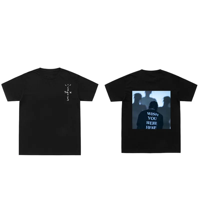 

Look Mim I Can Fly Double Sided Print T-shirt New Hip Hop Rapper Cactus Jack T Shirts Men Women Cool Logo Print Tee Short Sleeve