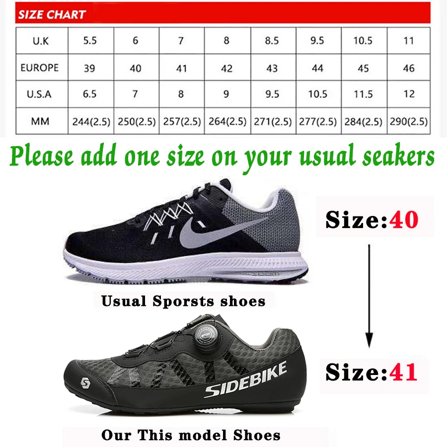 SIDEBIKE Breathable Mesh Men Women Road Bike Shoes Cycling Shoes Ultralight Non-Lock Non-slip Mountain Bicycle MTB Sneaker Shoes