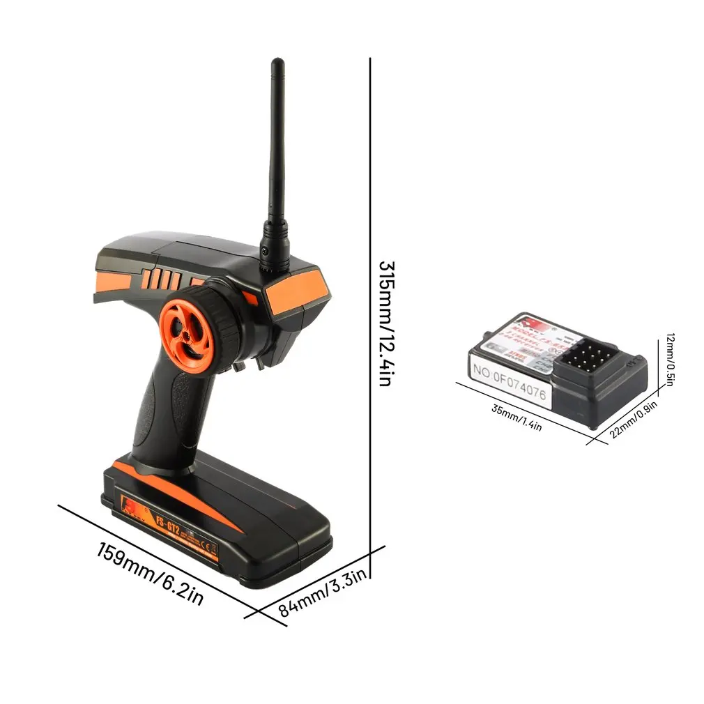 

Flysky FS-GT2 RC Transmitter With FS-GT3E Receiver 2.4G Radio Model Digital Transmitter For RC Car Boat