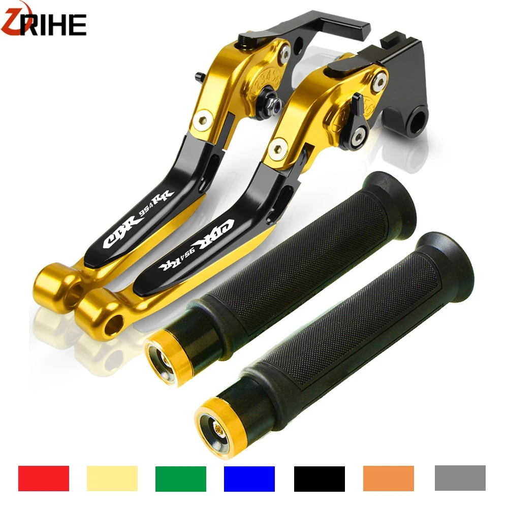 

Motorcycle CNC Adjustable Folding Extendable Brake Clutch Levers Handlebar Grips For HONDA CBR954RR CBR 954 RR 954RR 2002 2003