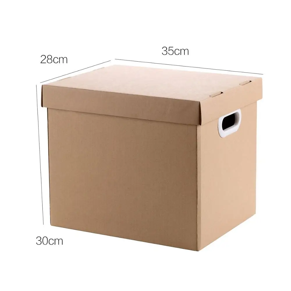 

21/29L Large Paper Folding Storage Bins Covered File Box Household Book Storage Box Clothes Sorting Organizer