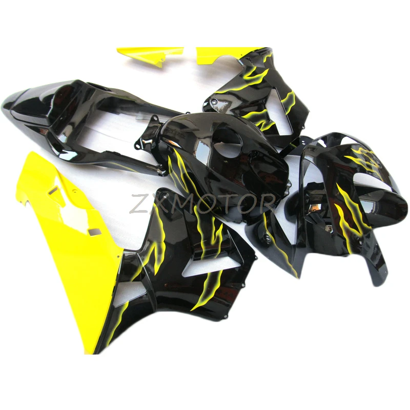 

Yellow Black fairings for HONDA CBR 600 RR 2003 2004 ABS Plastic Injection mold CBR600RR 03 04 Body Frame Fairing set JK12