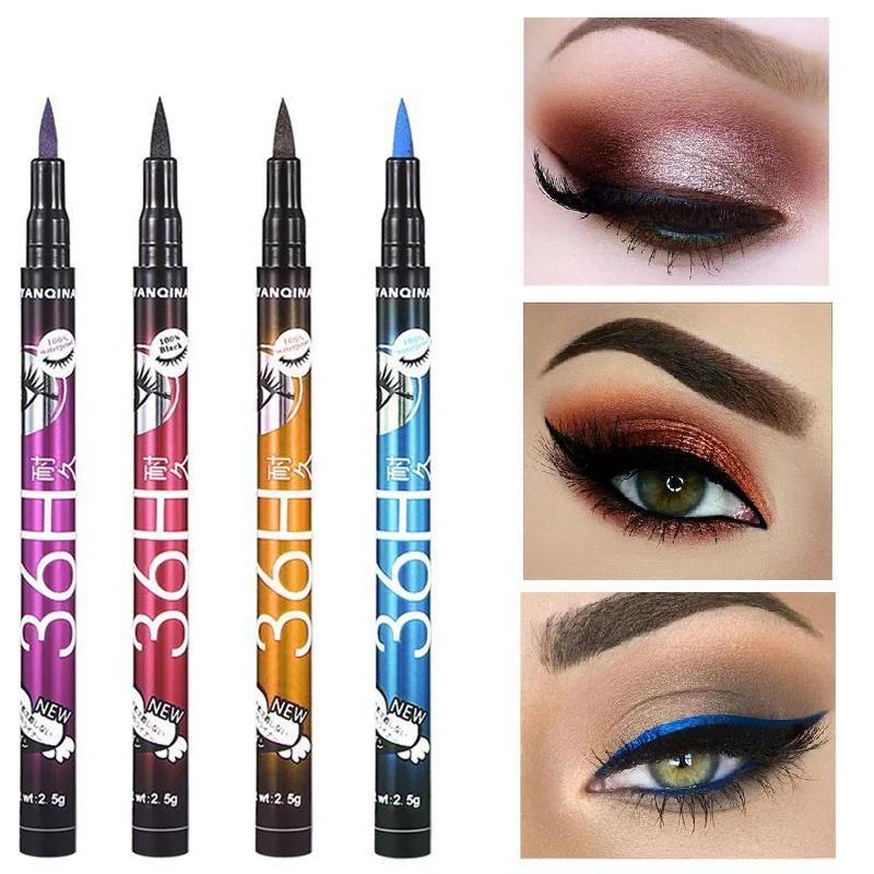 Красочные Водонепроницаемый 36H карандаш подводка для глаз стойкая