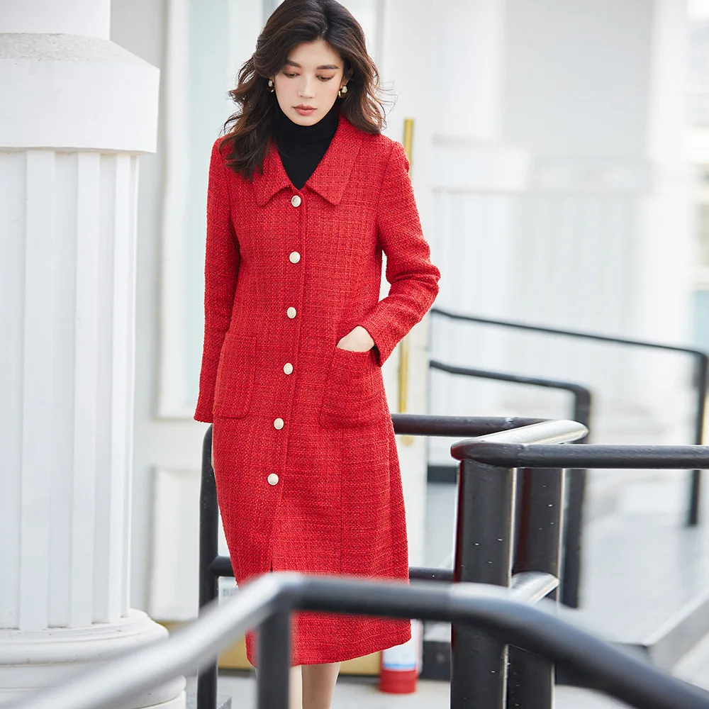 Женская винтажная Классическая куртка с отворотом на талии осеннее пальто |