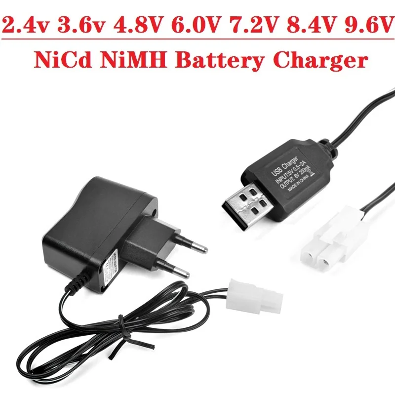 (Tamiya KET-2P Plug) 2.4v 3.6v 4.8V 6.0V 7.2V 8.4V 9.6V NiCd NiMH Battery Charger For RC toys Robot Car Boat Tank Guns Charger