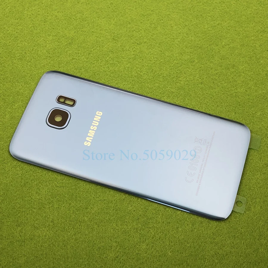 Для SAMSUNG Galaxy S7 G930 SM-G930F S7 Edge G935 G935F Задняя стеклянная крышка батарейного отсека задняя дверь Корпус Задняя стеклянная крышка