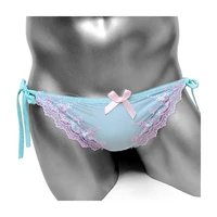 lovely cute lolita kawaii princess lace embroidery sissy male panties side tie close sexy gay mens underwear brief underpants