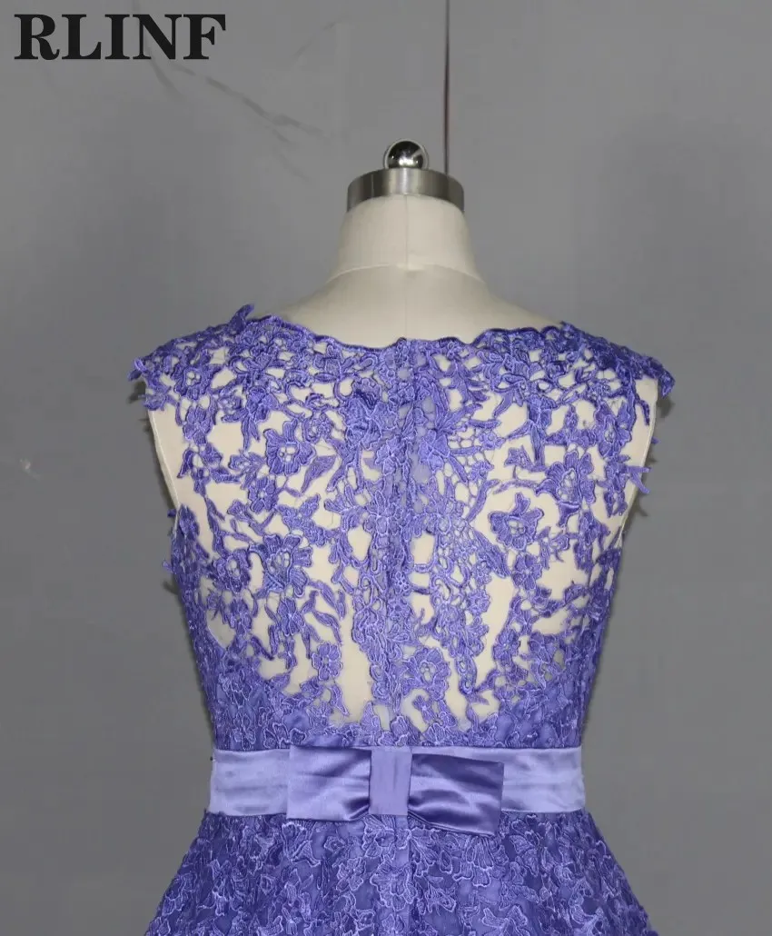 

Custom Lavender Lace Appliques Cap Sleeves A Line Formal Evening Bridal of the Mother