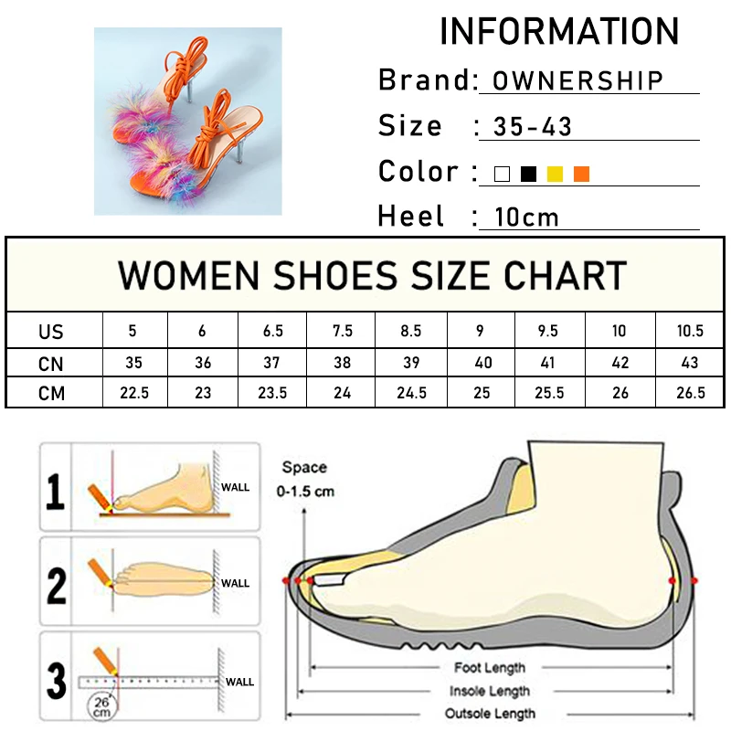 

Women Gladiator Fur Plush Sandals 2021 Summer Woman Cross Ankle Straps High Heels Ladies Casual Footwear Female Shoes Plus Size