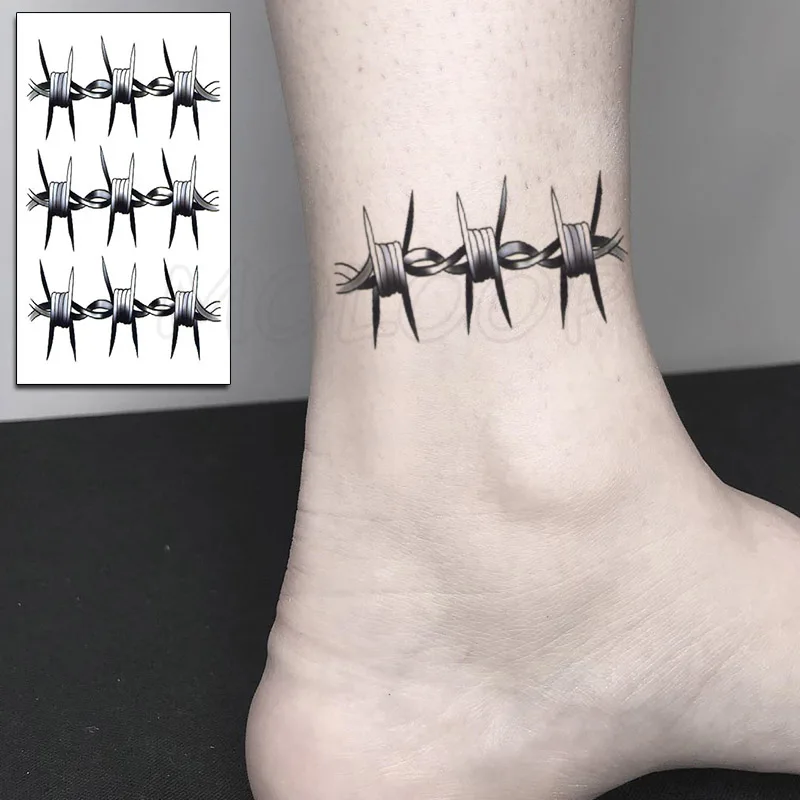 

Tattoo Sticker Nail Tack Chain Geometric Element Body Art Makeup Waterproof Temporary Women and Men