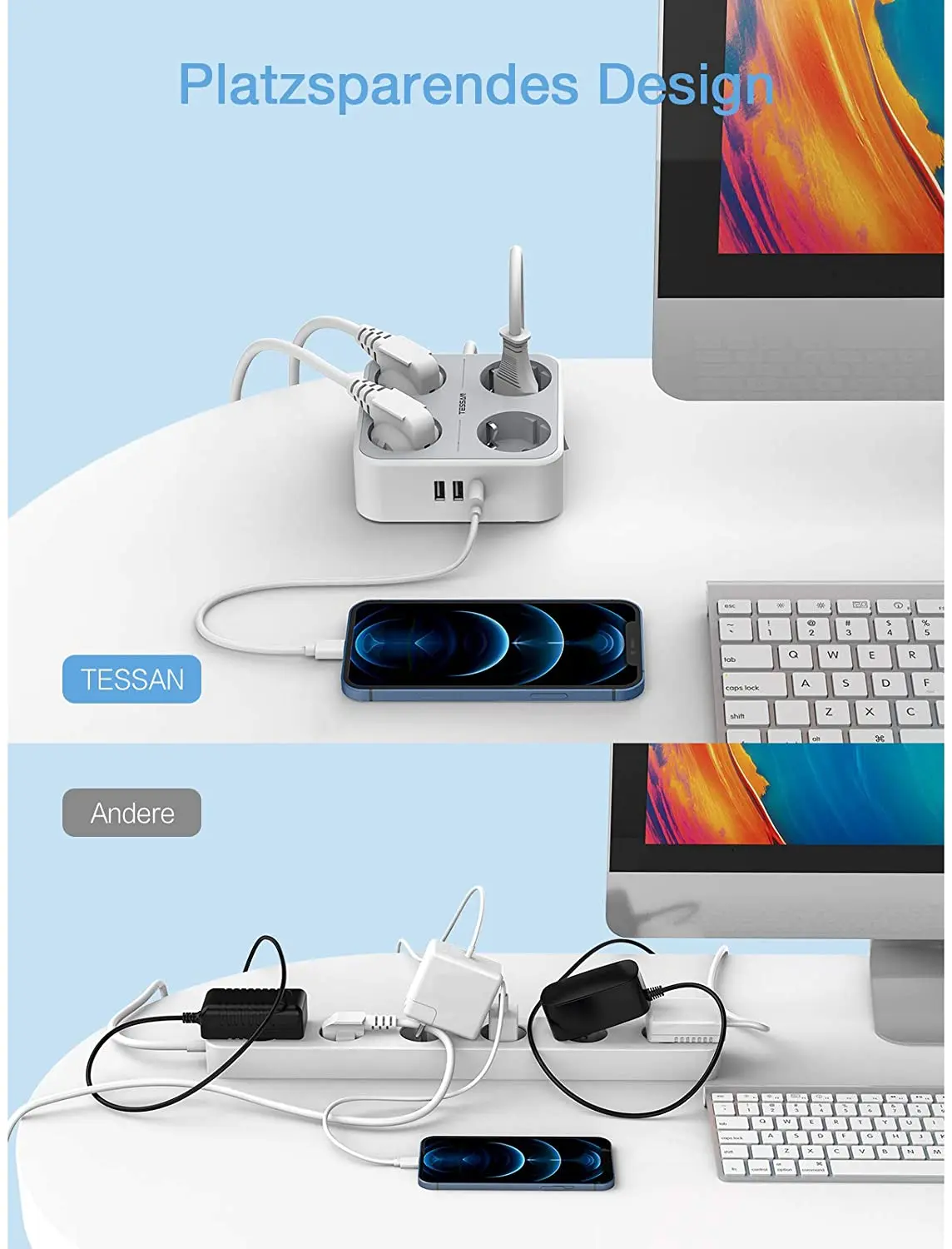 Сетевой фильтр с проводом 1 5 м/5 футов 3 USB порта|Вилки розеткой| |