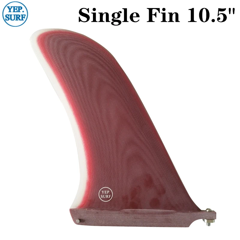 Красный цвет серфинга longboard fin 10,5 дюймов Barbatana Surf 10,5 дюймов Fin стекловолокно в серфинге одиночный плавник stand up paddle