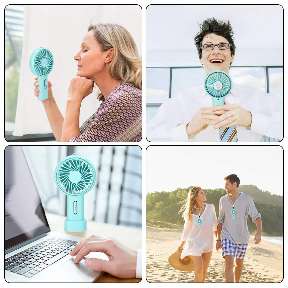 Мини-портативный вентилятор 7 лопастей на батарейках Портативный usb-вентилятор 3