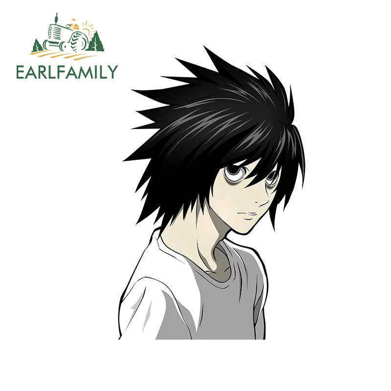 

EARLFAMILY 13 см X 8,3 см для Death Note, автомобильные наклейки, Солнцезащитный креативный Фотофон, декор для автомобильного кондиционера воздуха