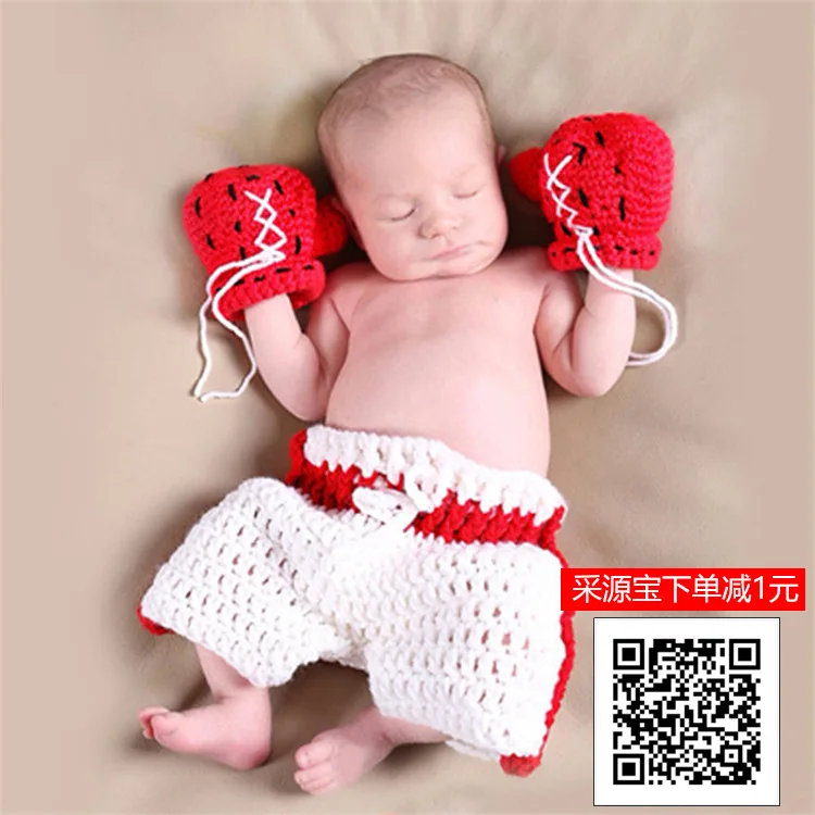 Новорожденный Фото Опора с головным убором для мальчиков и девочек кардиган