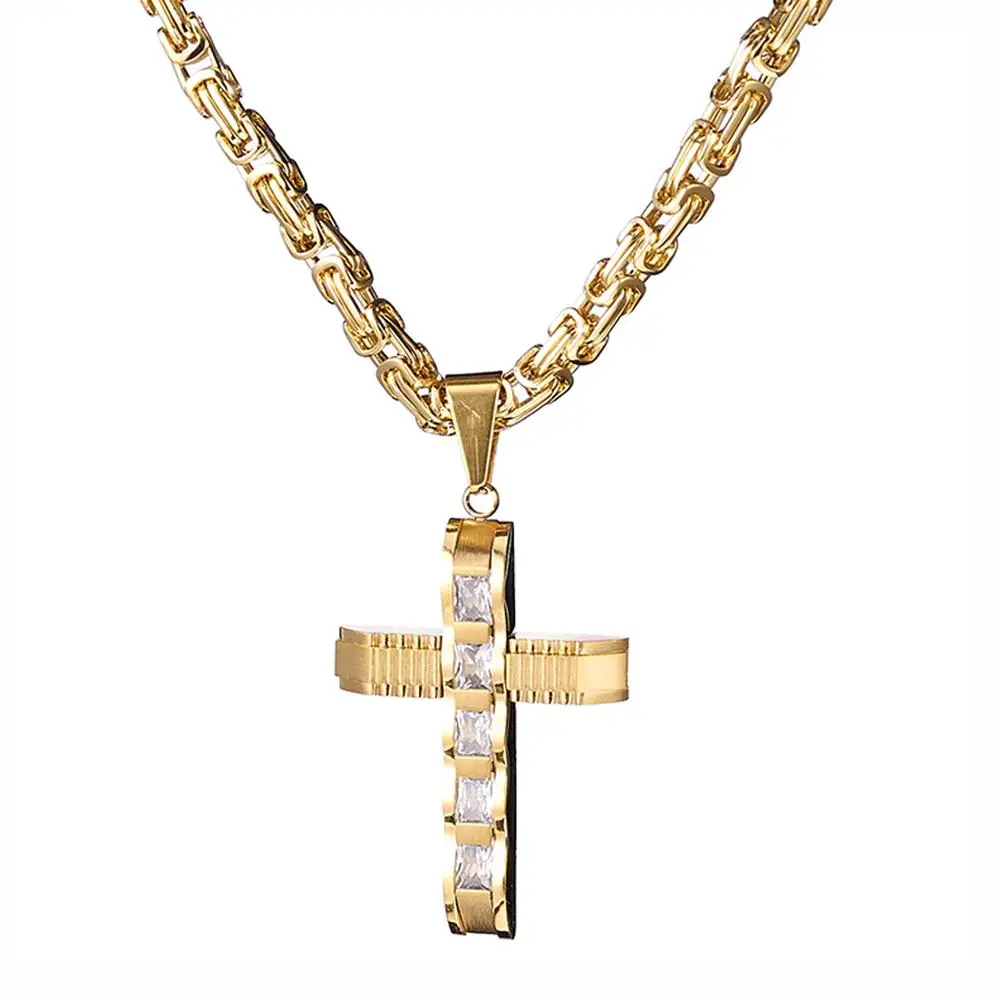 5 мм из нержавеющей стали новые чисто золотые крутые мужские украшения подарок