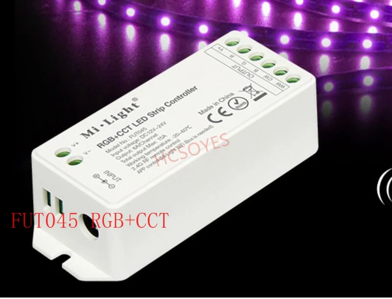Беспроводной пульт управления Mi light 2,4G RF FUT043/FUT044/FUT045 RGB+ CCT/RGBW светодиодные полосы дистанционного управления