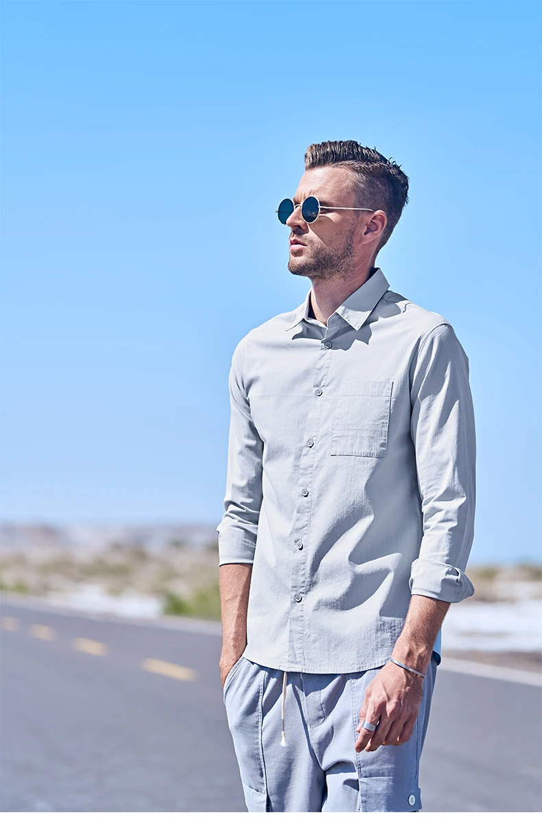 Enjeolon, Осень-зима, мужские повседневные рубашки, Camisa Masculina, длинный рукав, отложной воротник, рубашка, модная одежда, CX2541-1