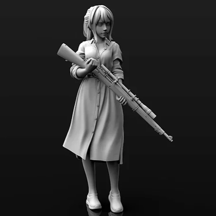 1/24 смоляная модель фигурки GK watchel Beatrix Girl Gunner разборный и Неокрашенный набор -