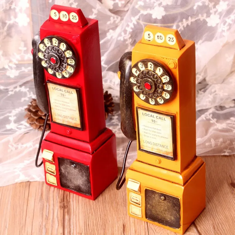 Винтажная вращающаяся классическая модель телефона с циферблатом полимерная