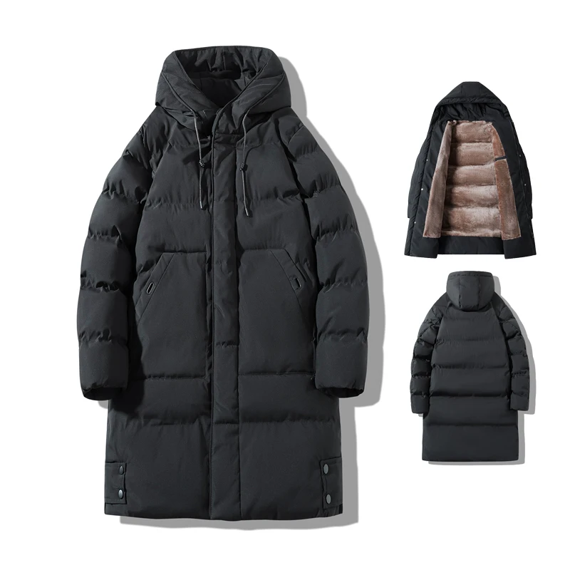 Wool Liner Parka Jacket Men 2021 Winter New Harajuku Classic Brand Street Trend Hood Coat Casual Warm Thicken Parka Jacket Male