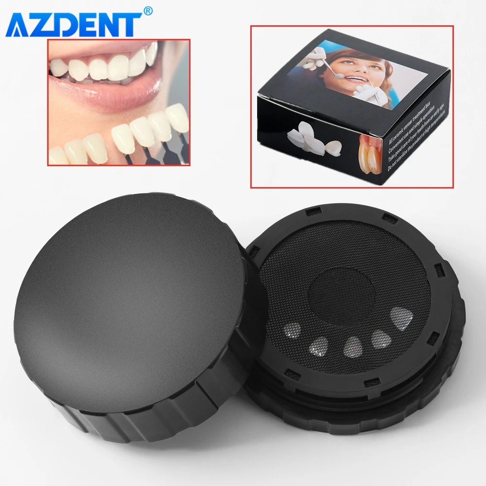 

AZDENT Dental Veneer Pretreatment Patch Tooth Treatment Box All Ceramic Veneer Denture Storage Box for Dentists Dentistry