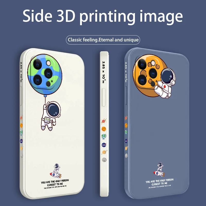 

Fashion Astronaut Pattern Phone Case For iPhone 13 12 Pro Max 11 X XS XR XSMAX SE2020 8 8Plus 7 7Plus 6 6S Plus Silicone Cover