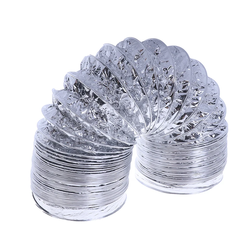 

1pc 4inch Ventilator Pipe Aluminum Tube Air Ventilation Hose Flexible Exhaust Duct 2M