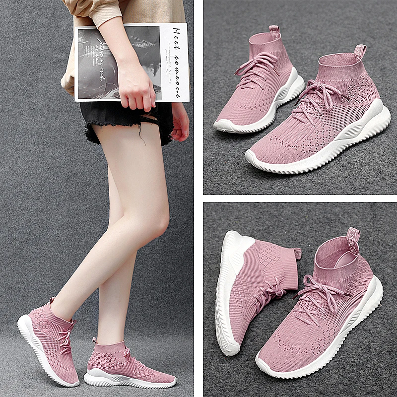 

Women Shoes Flats Fashion Casual Ladies Shoes Woman 2020 New Lace-Up Mesh Breathable Female Sneakers Zapatillas Mujer Feminino