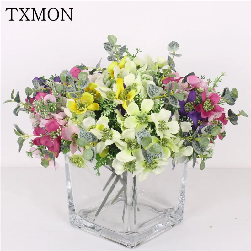 Корейский стиль маленький цветок румян искусственные цветочные украшения из