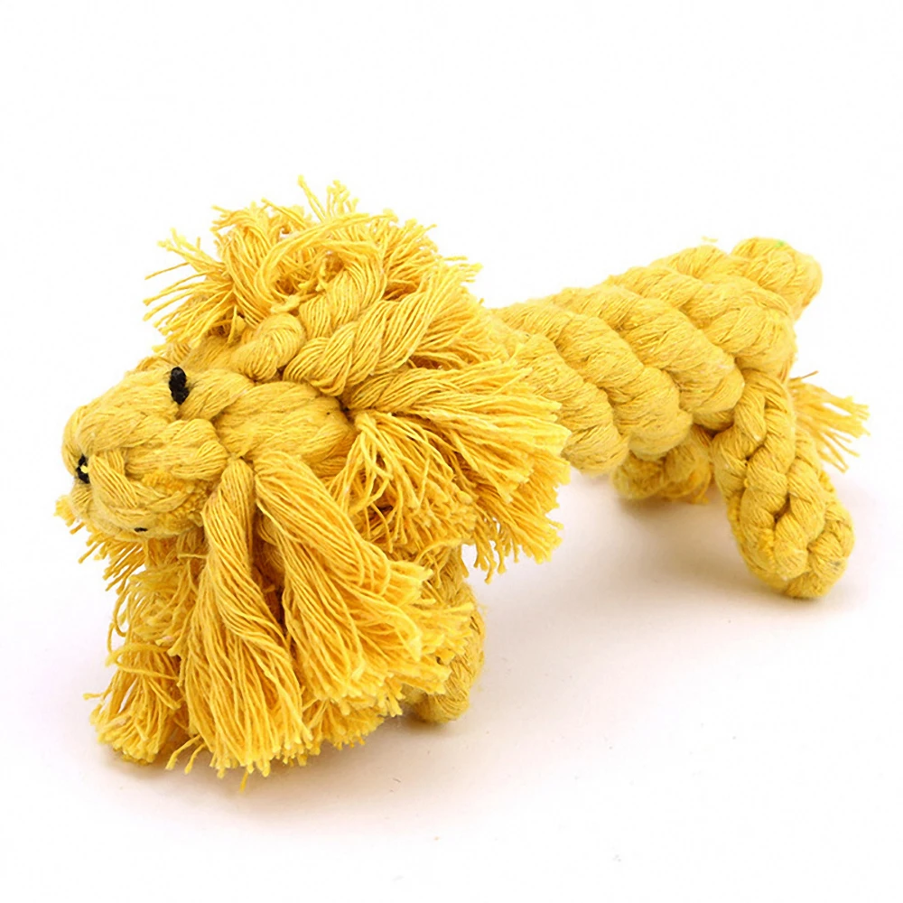 

7 Styles Cotton Rope Dog Toys Bear Duck Elephant Animals Design Bite Resistant Toy for Small Medium Dogs Pet Training Chew Toy