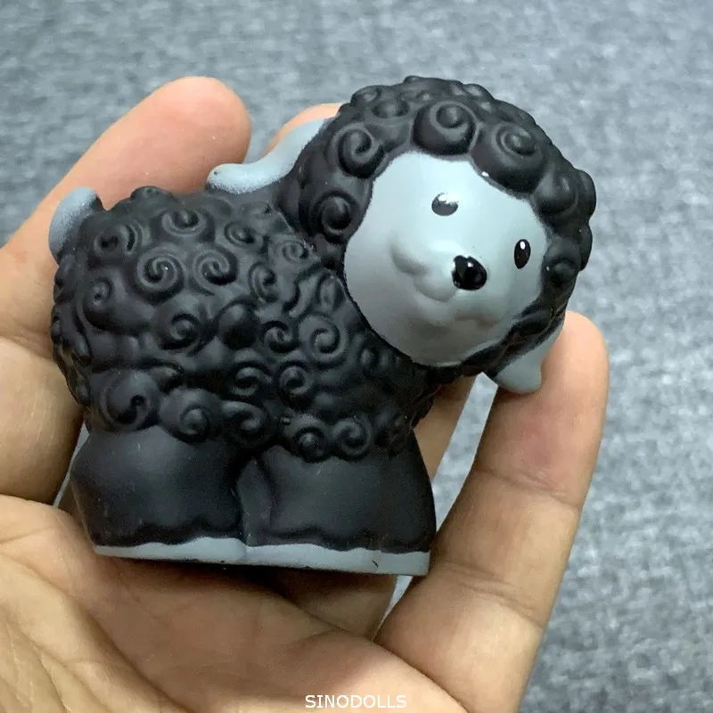 Рыбацкая маленькая мини-кукла с черными овцами для овцы игрушки рисунками