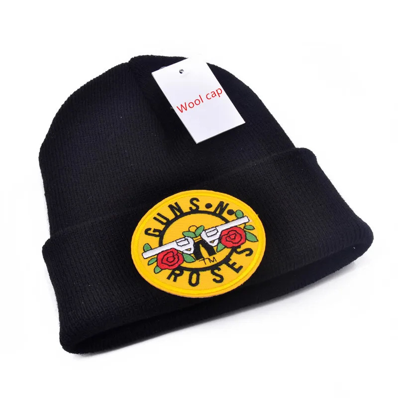 Шерстяные шапки с логотипом Guns N Roses 6 цветов вязаные мужские зимние головные