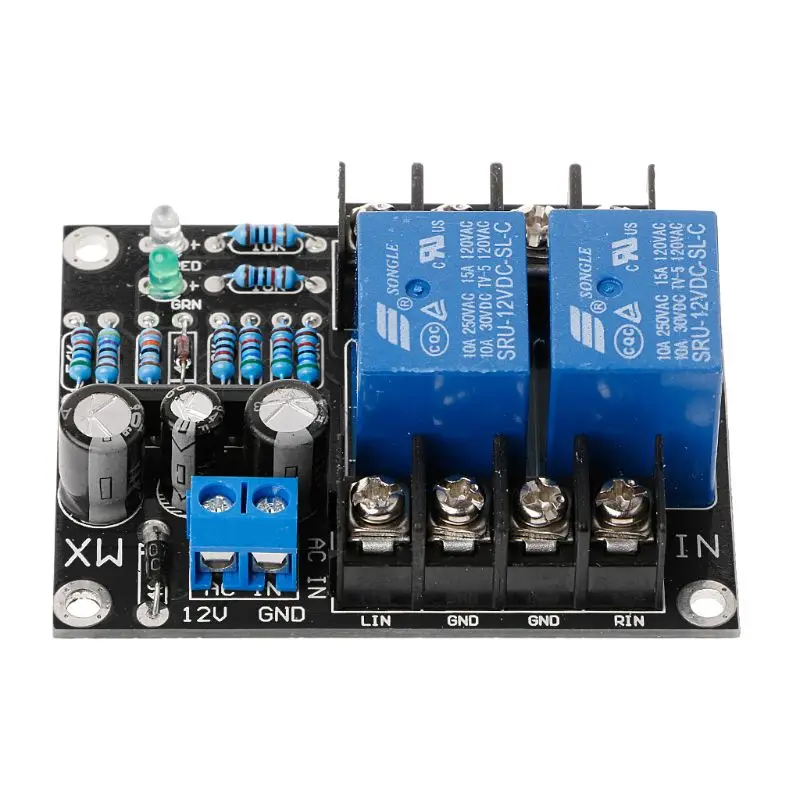 

UPC1237 Dual Channel Speaker Protection Circuit Board DC 12-24V Boot Mute Delay 203B