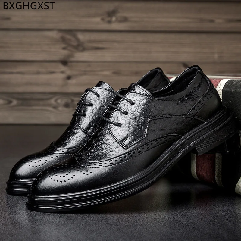 

Oxford Dress Shoes Mens Fashion Italian Suit Shoes for Men 2023 Brogue Man Shoes High Quality Chaussure Homme Zapatos De Hombre