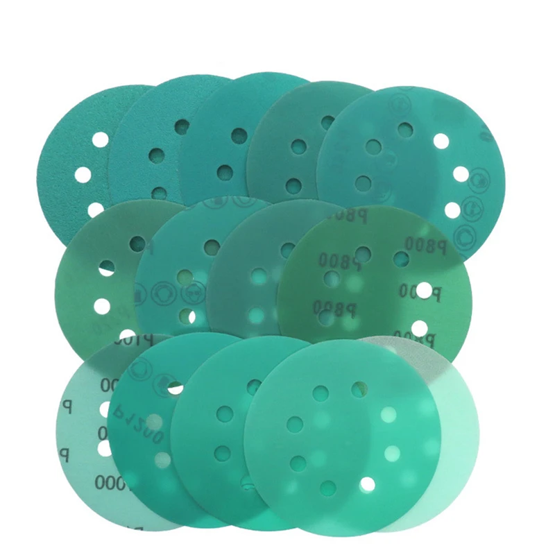 

5Pcs 5-inch 8-hole Hook and Loop Film Sandpaper Sanding Discs Practical Grinding and Polishing Tools