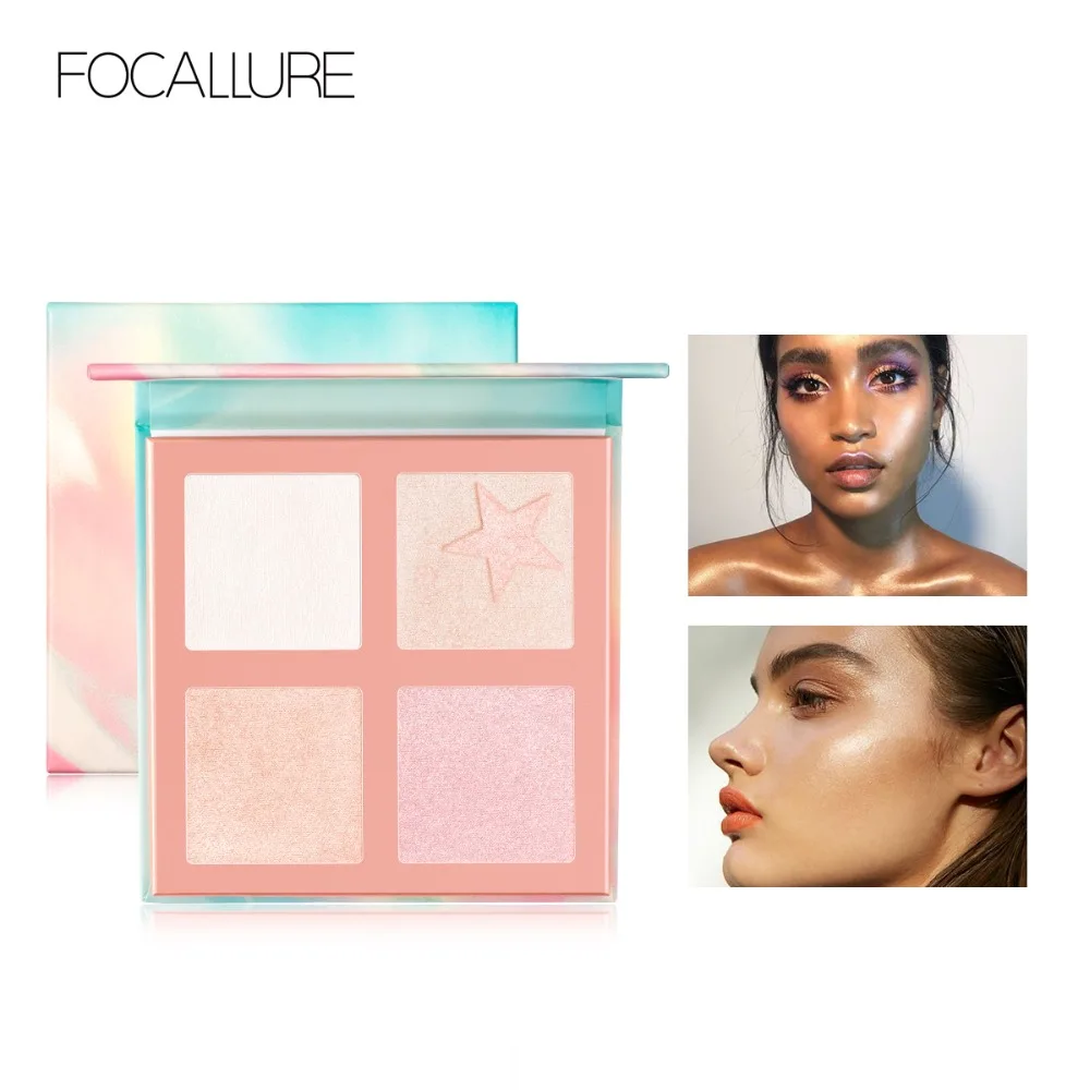 FOCALLURE 5 цветов Палетка с хайлайтерами высокая пигментная Мерцающая кремовая