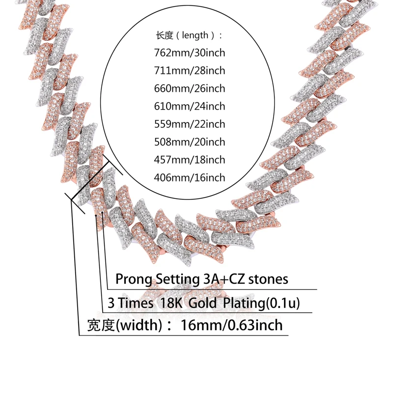 Большая кубинская цепочка TOPGRILLZ Майами с застежкой сверкающее ожерелье из