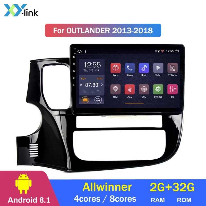 Автомобильный радиоприемник 10 1 дюймов Android 8 для Mitsubishi Outlander 2013-2018 автомобильный