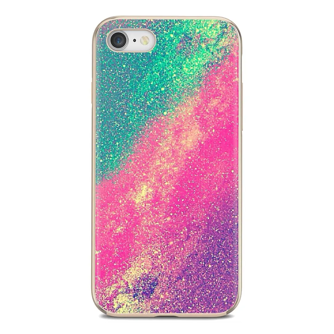 For LG K10 K8 K7 K4 Nokia X6 2 3 5 6 8 9 230 3310 2.1 3.1 5.1 7 Plus 2017 2018 Soft TPU Case Pink And Silver Glitter Sparkle | Мобильные